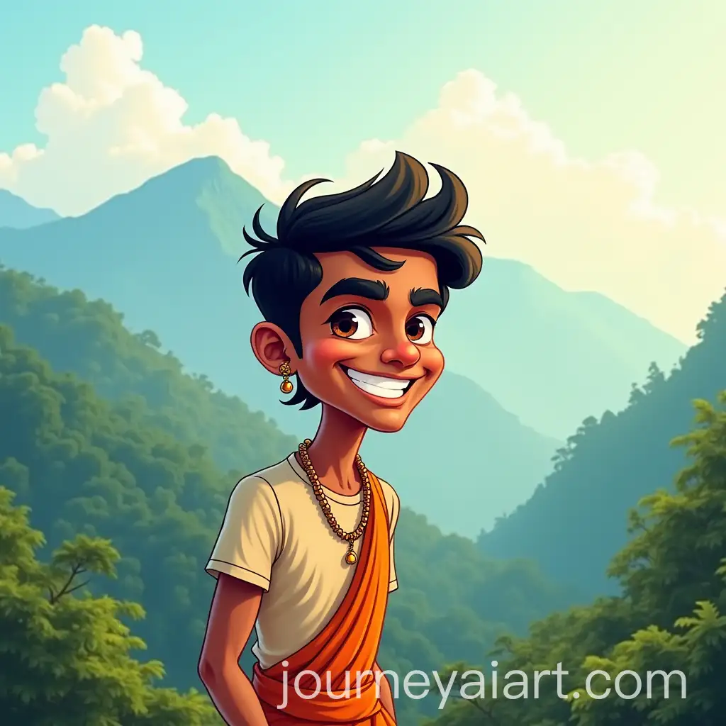 Young-Man-from-Kerala-in-Traditional-Mundu-with-Western-Ghats-Backdrop