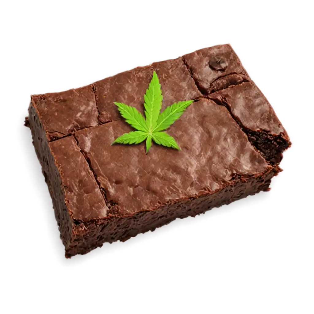 Weed-Brownie-PNG-Image-for-Culinary-and-Cannabis-Visual-Content