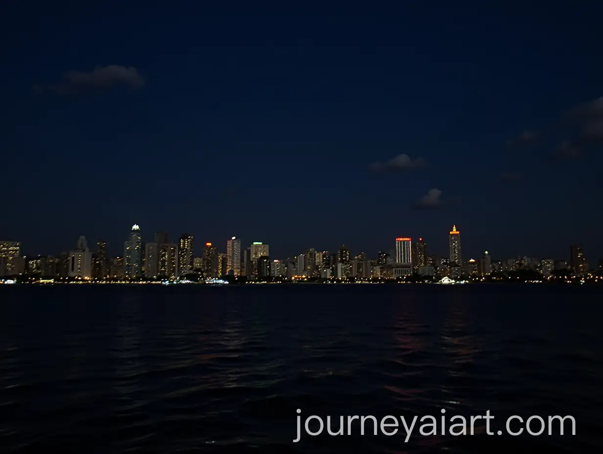 Havana-Cityscape-Night-View-from-Sea