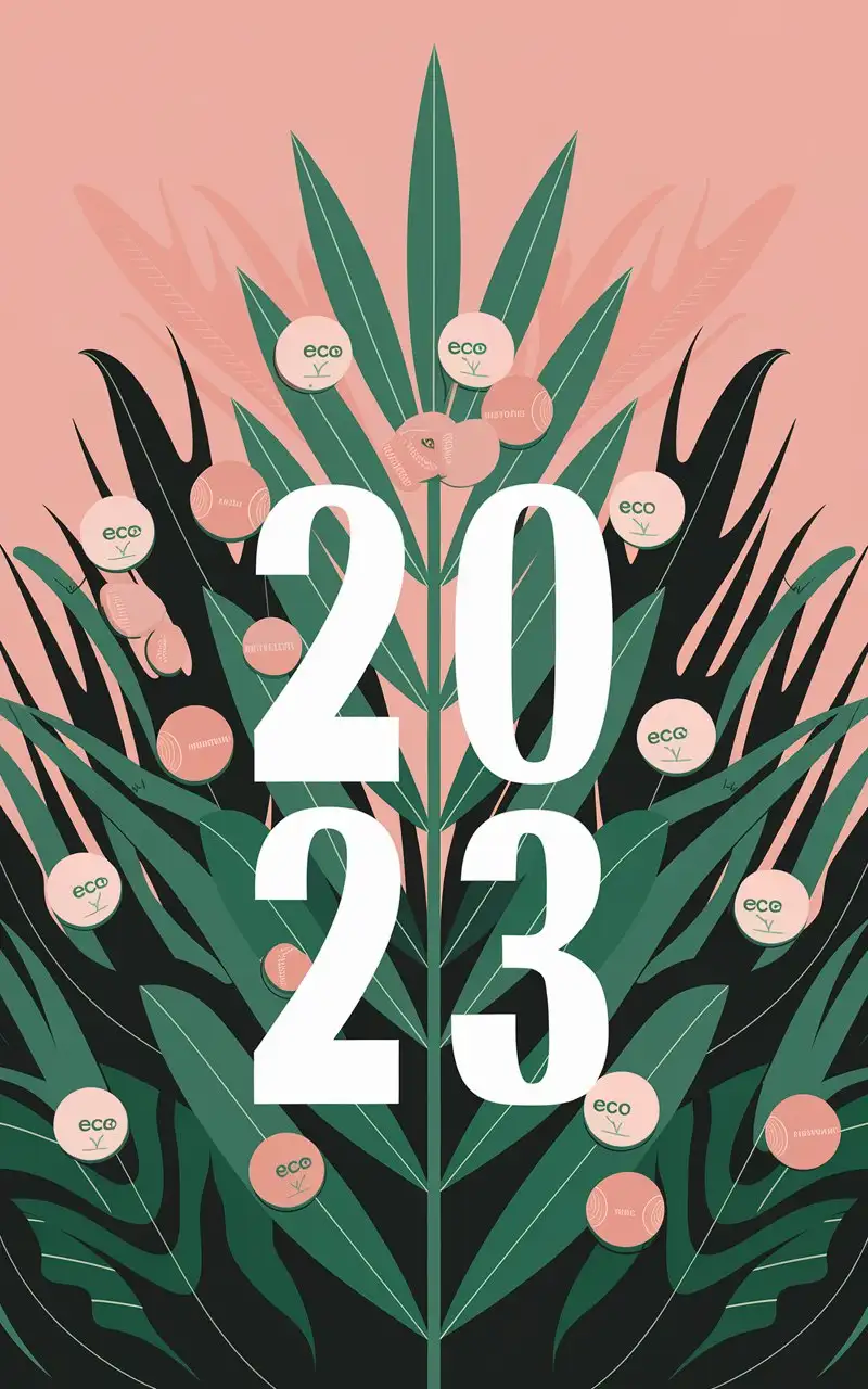 Modern Minimalist Eco Calendar Illustration