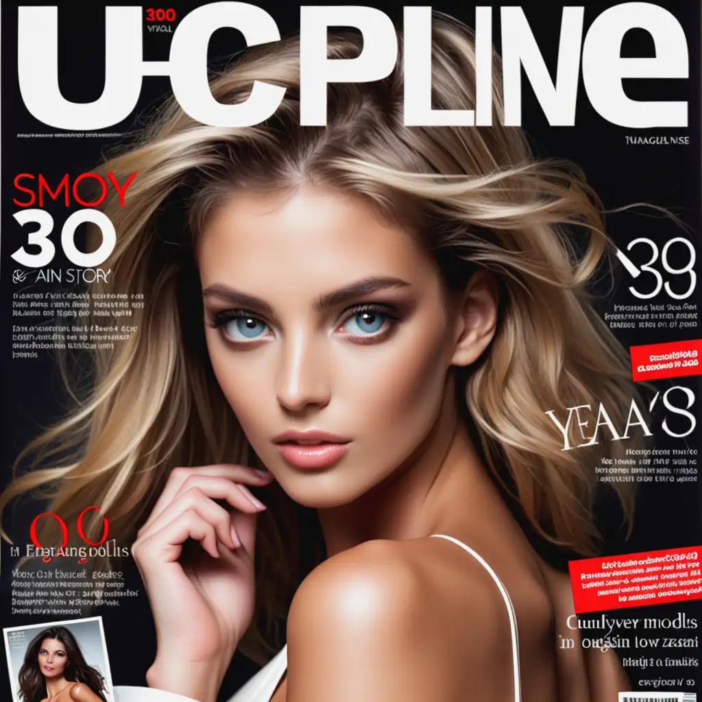 Magazine Cover with Story Featuring 30YearOld Models