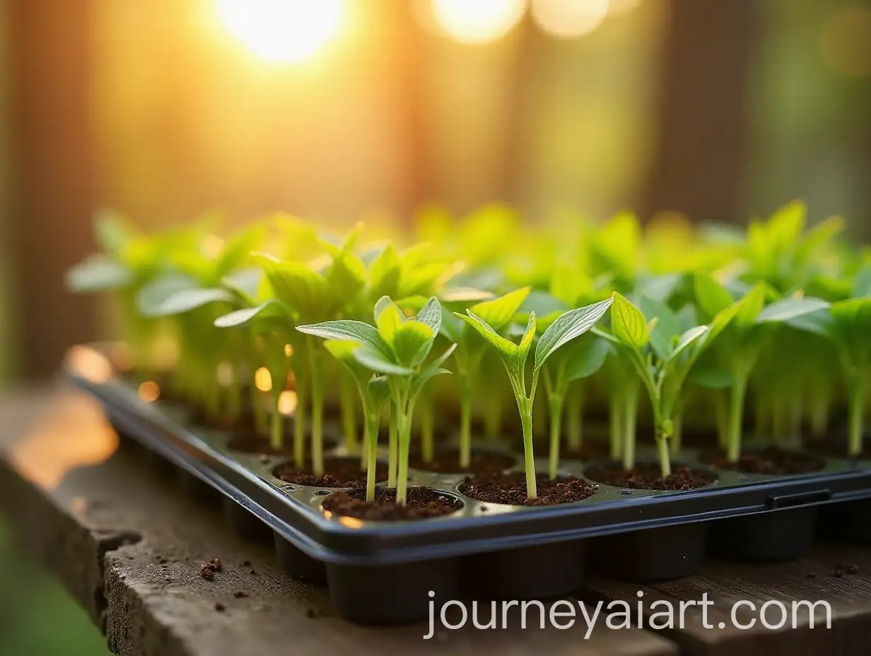 Tranquil-Seed-Starting-Tray-with-36-Cells-in-Warm-Sunlight