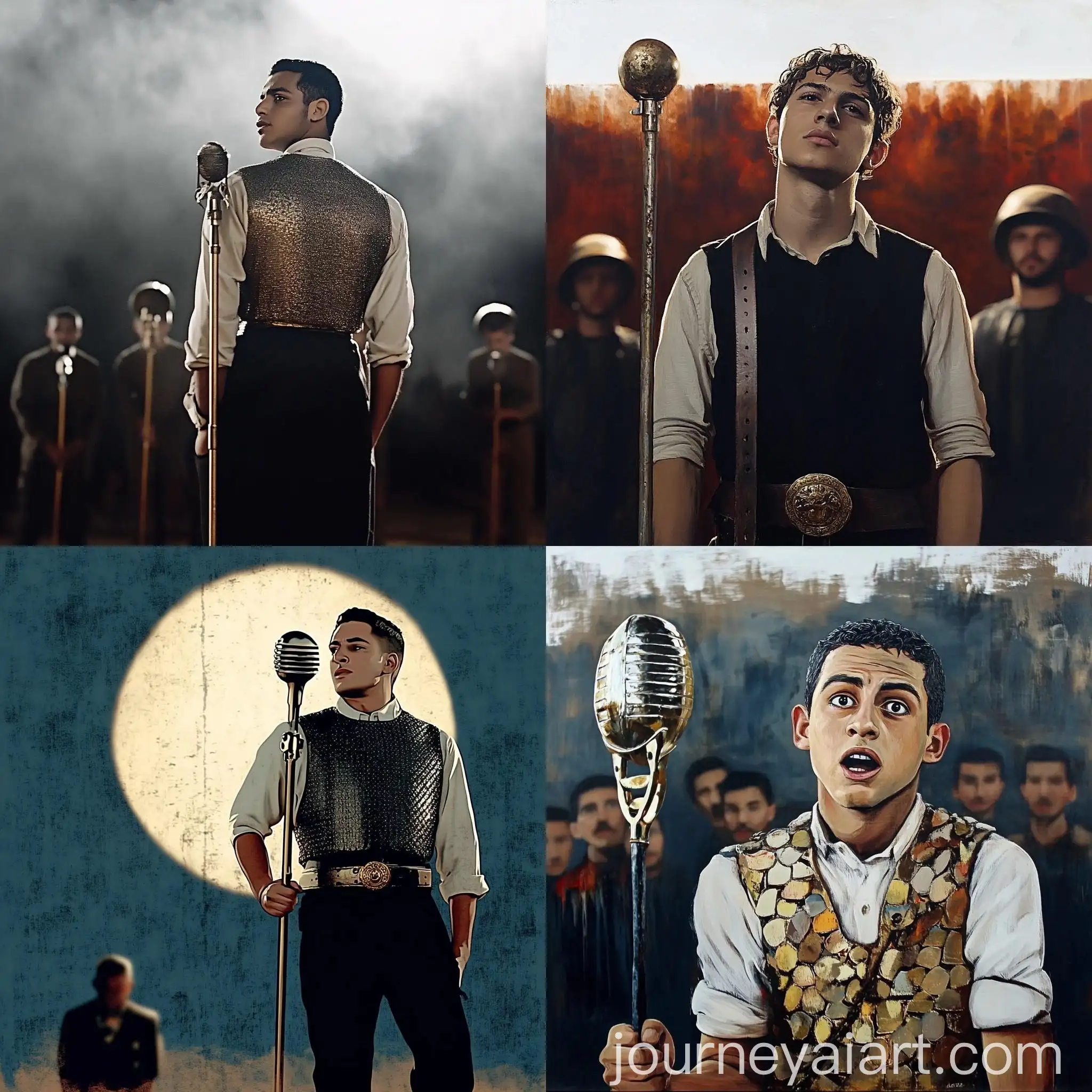 Elegant-Woman-Standing-Up-in-Evening-Dress-and-Pearls