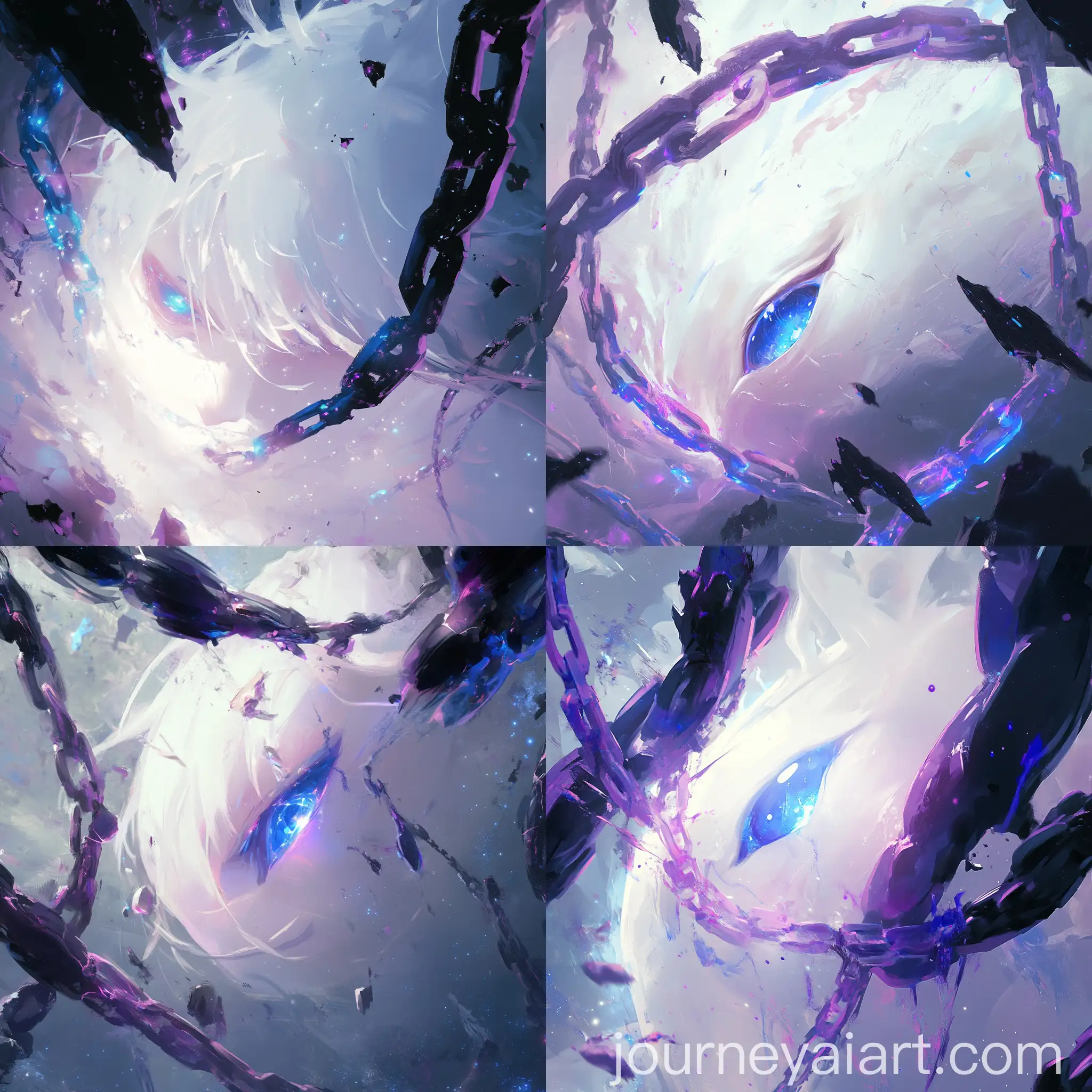 Cosmic-Abstract-Art-Neon-Chains-and-Shattered-Silhouettes