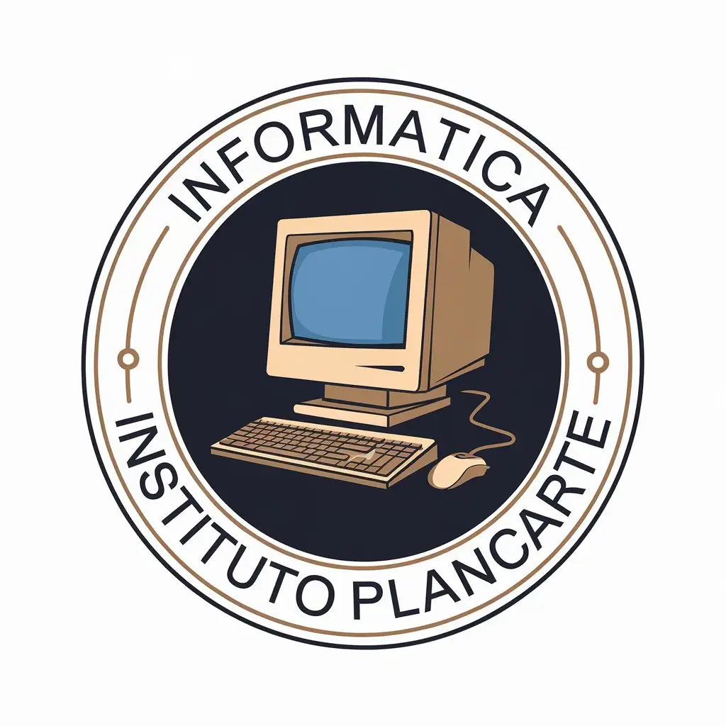 LOGO Design for Informatica Instituto Plancarte Modern Computation Theme for Education Industry