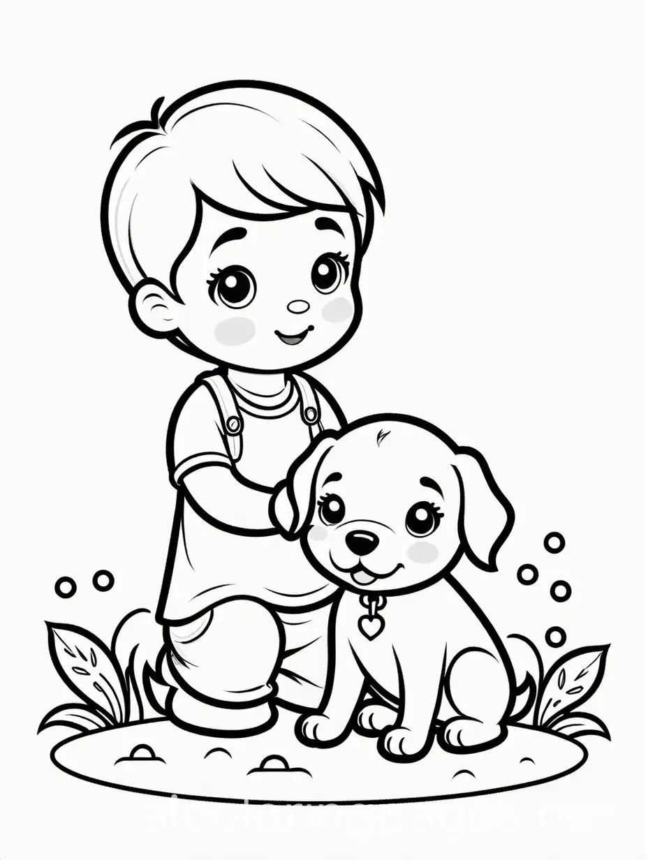 Cute-Boy-Playing-with-Puppy-Coloring-Page-for-Kids