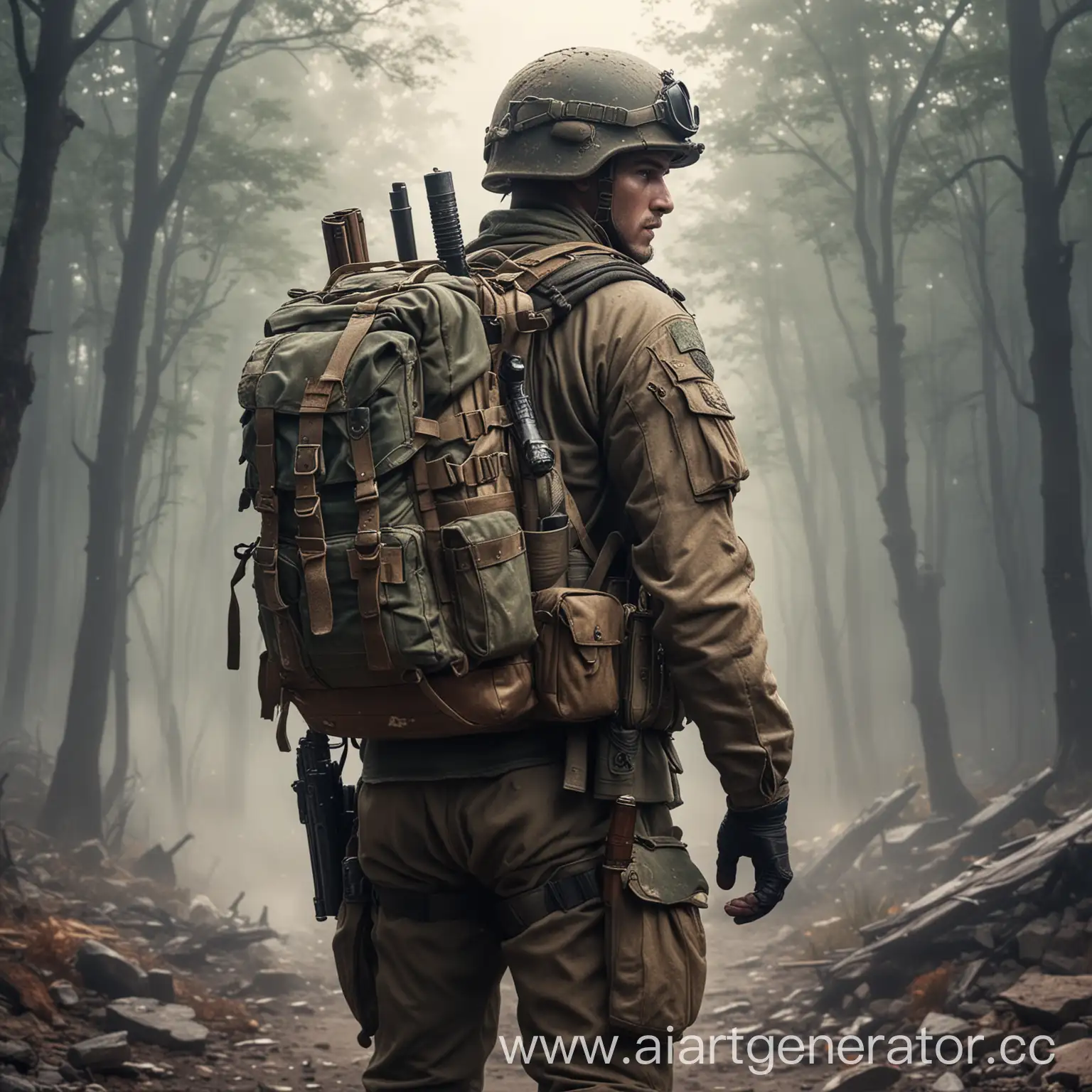 Soldier-in-Another-World-with-Backpack-and-Pistol