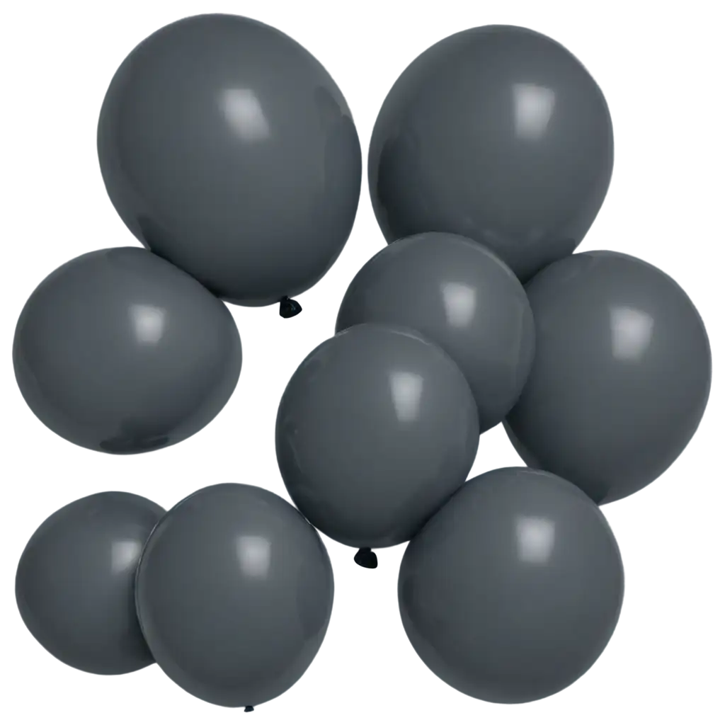 Dark-Gray-Balloons-PNG-Versatile-and-HighQuality-Image-Format-for-All-Your-Creative-Needs