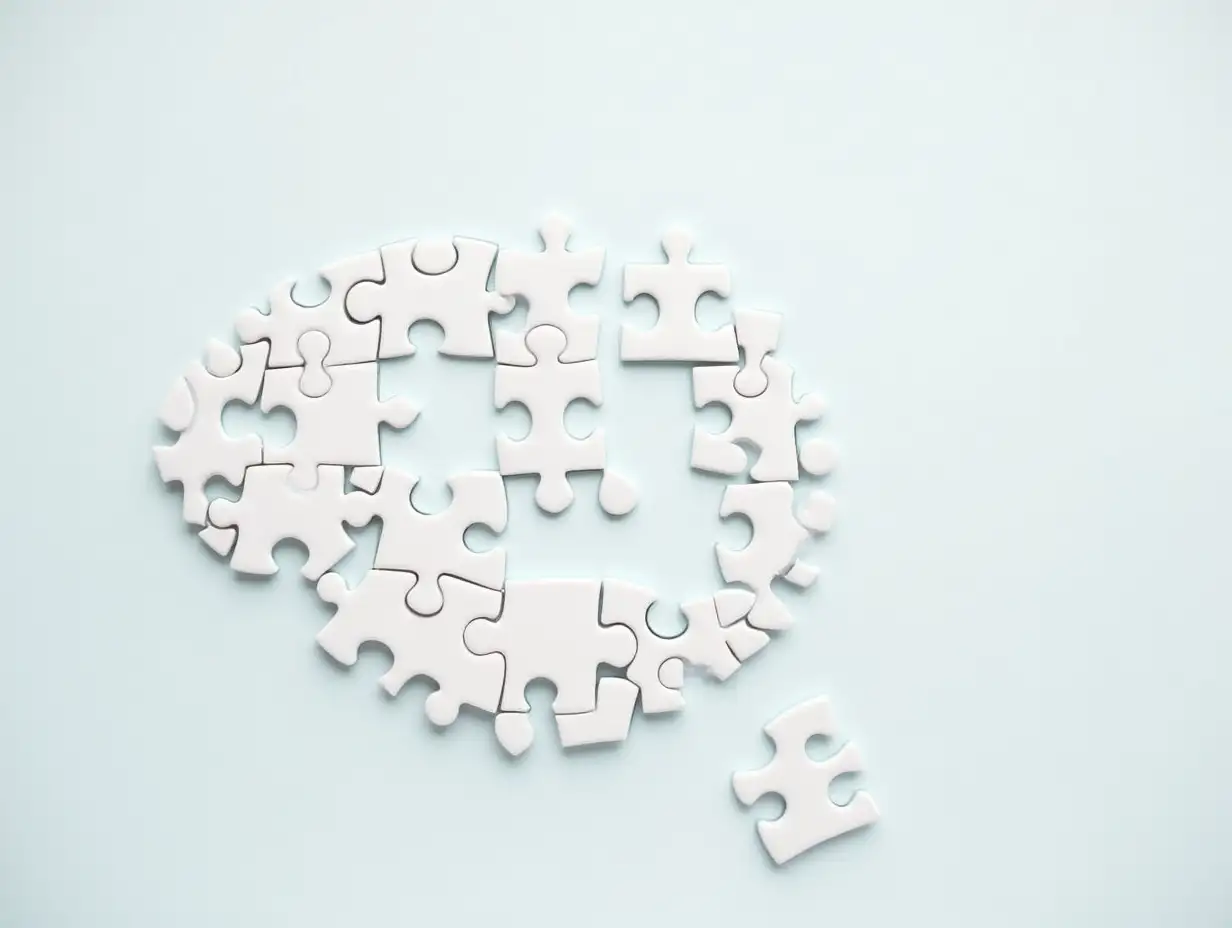 Brain-Shaped-White-Jigsaw-Puzzle-on-Transparent-Background