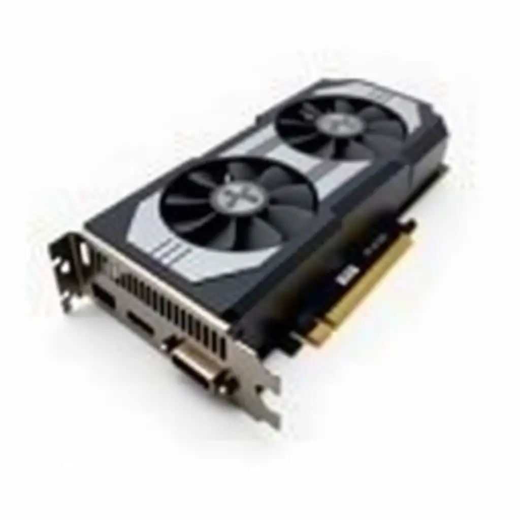 graphic card for computer, white background