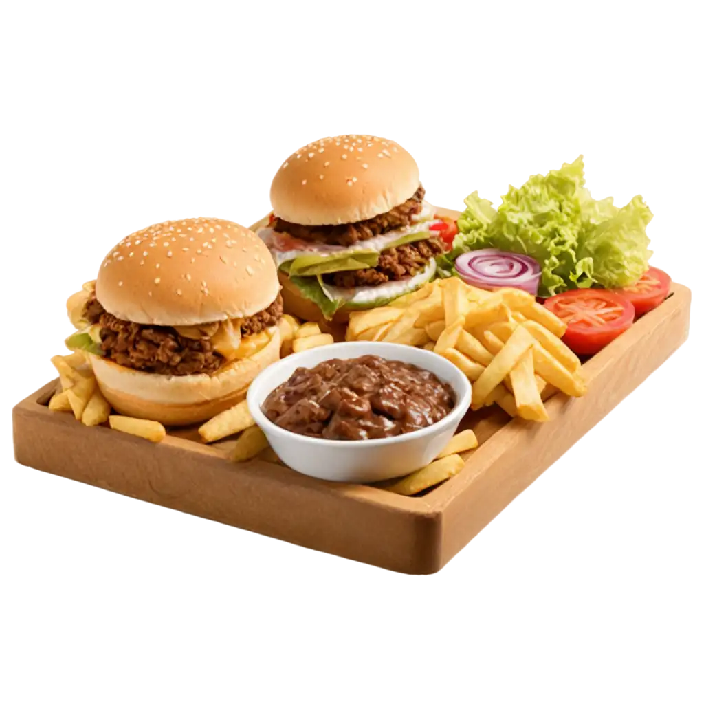 Delicious-Fastfood-Platter-PNG-Perfect-for-HighQuality-Digital-Usage