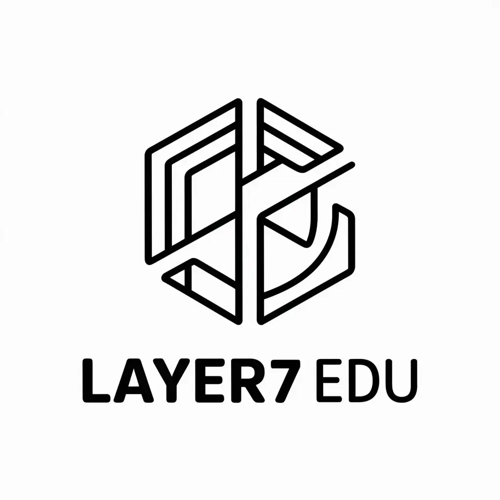 a vector logo design,with the text "Layer7 Edu", main symbol:Layer7 Edu,complex,be used in Education industry,clear background