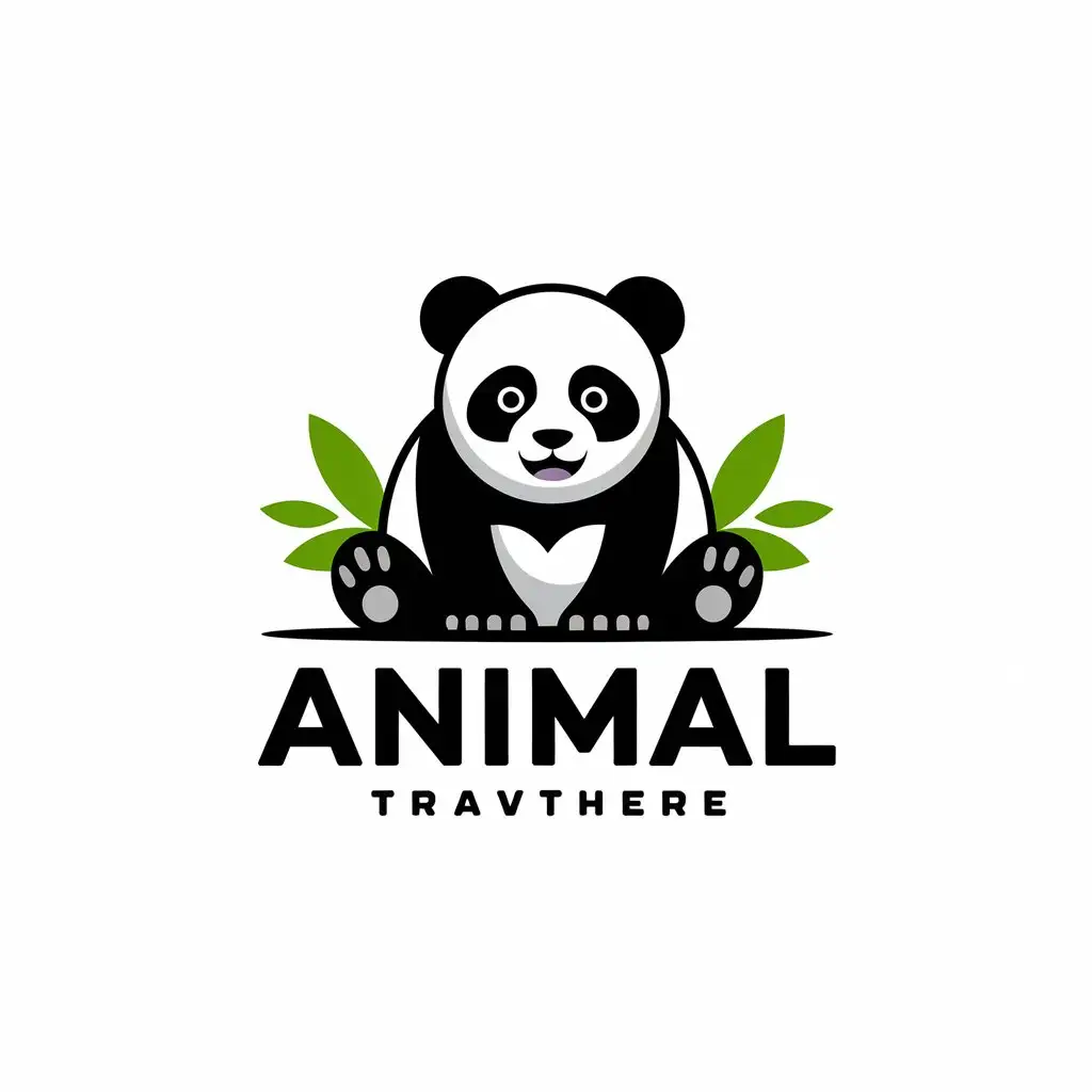 a vector logo design,with the text "animal", main symbol:Panda,Moderate,be used in Travel industry,clear background