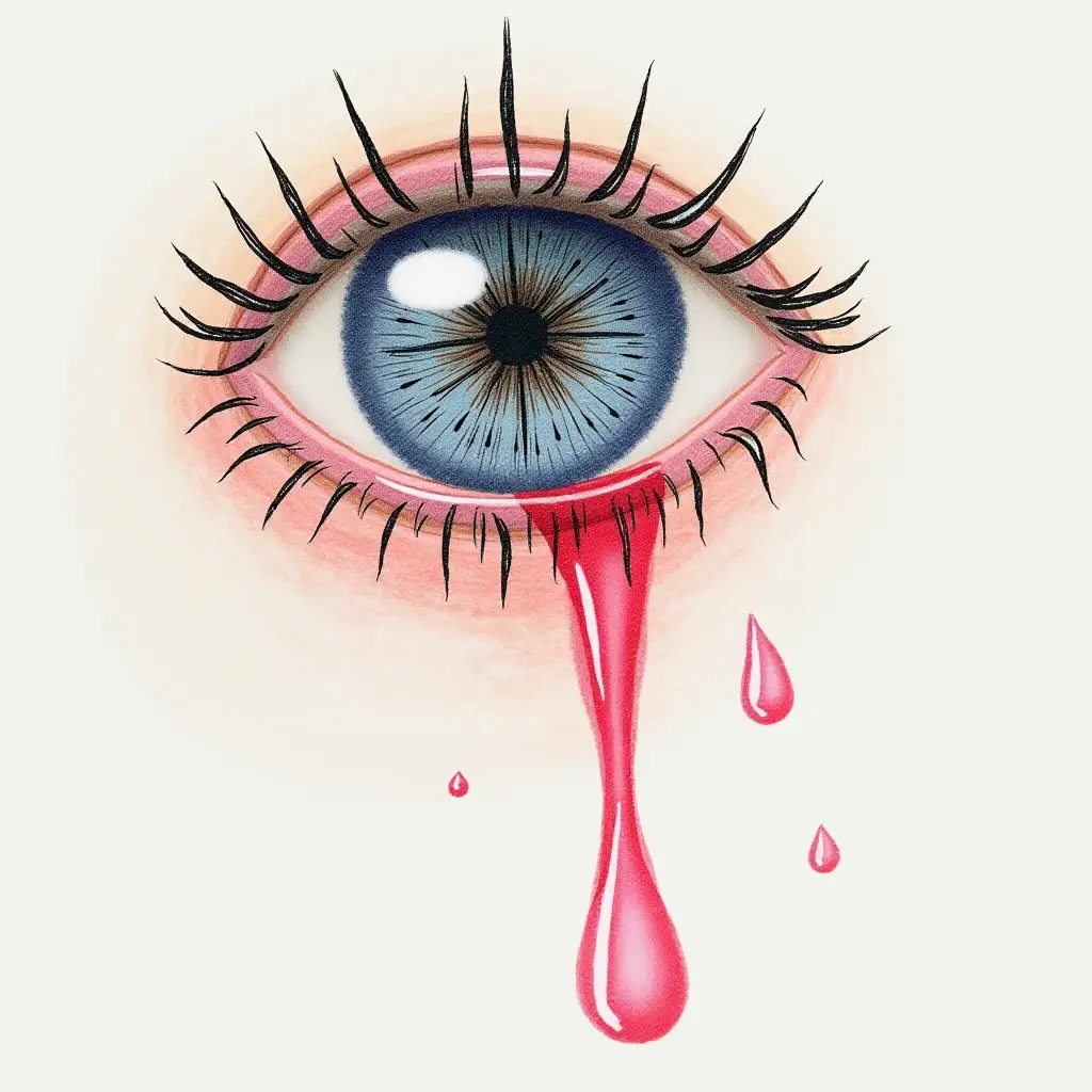 A CHILD'S DRAWING OF A TEAR