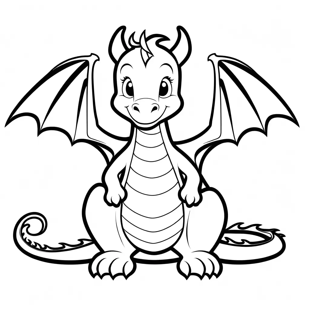 Dragon-Coloring-Page-Black-and-White-Line-Art-for-Kids