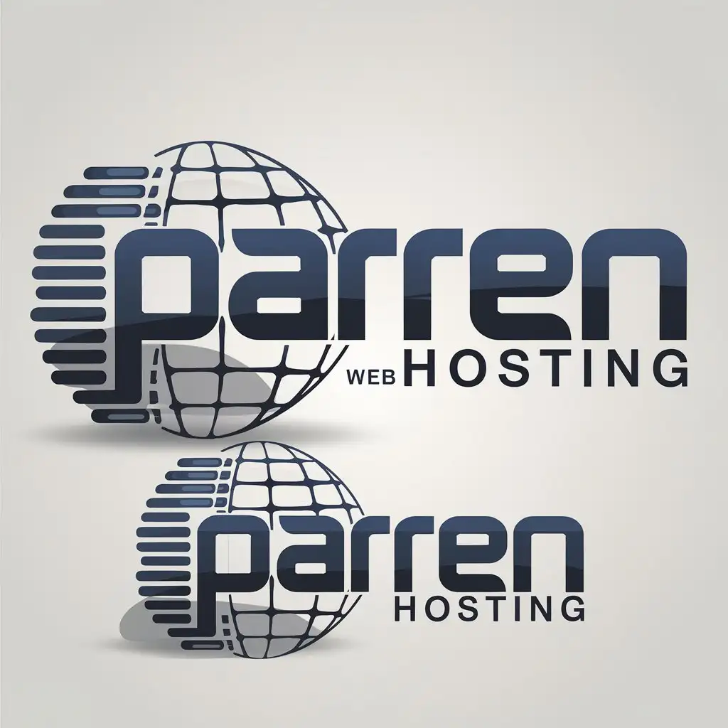 LOGO Design For Parren Modern Web Hosting Logo with Clear Background