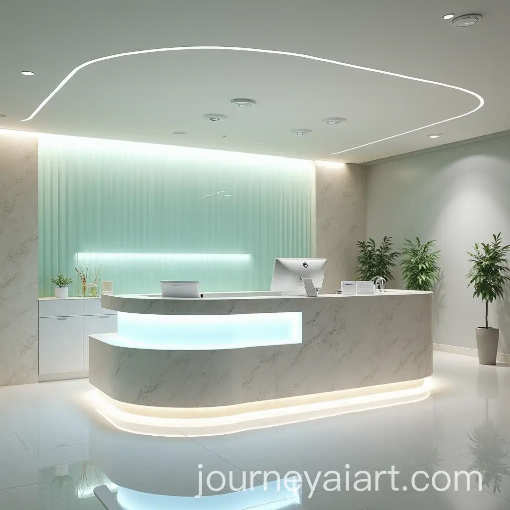 Modern-GlassTop-Doctors-Office-Counter-with-Curved-Stone-Forms