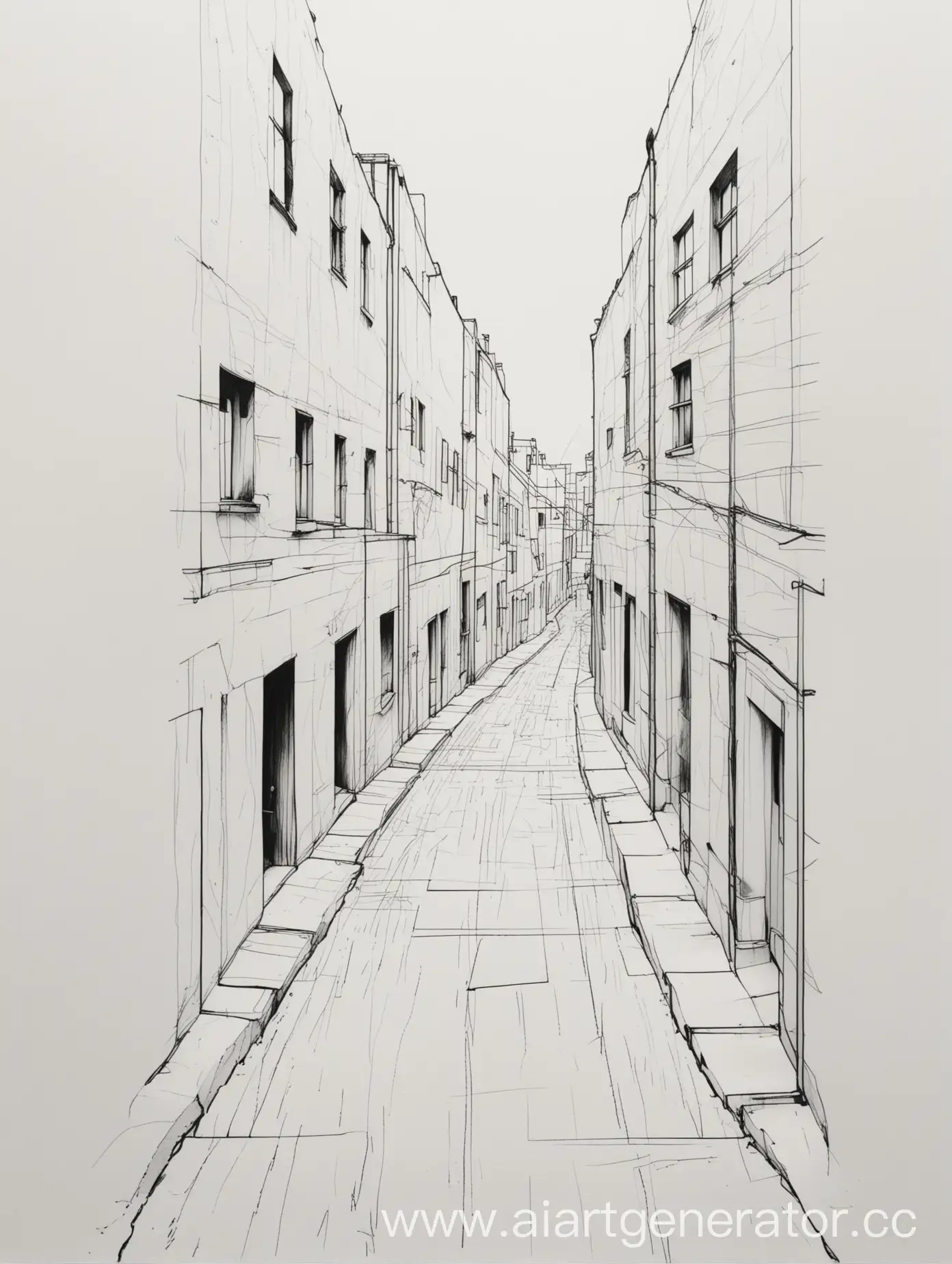 Minimalistic-Graphic-Drawing-of-Urban-Street-Scene