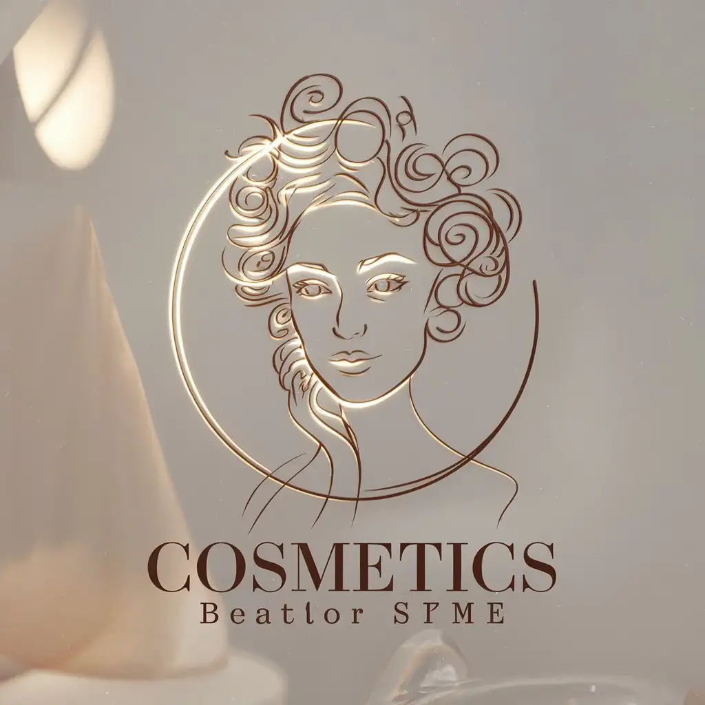 LOGO Design for Cosmetics Minimalistic Vector with Soft Lighting and Natural Beauty Theme