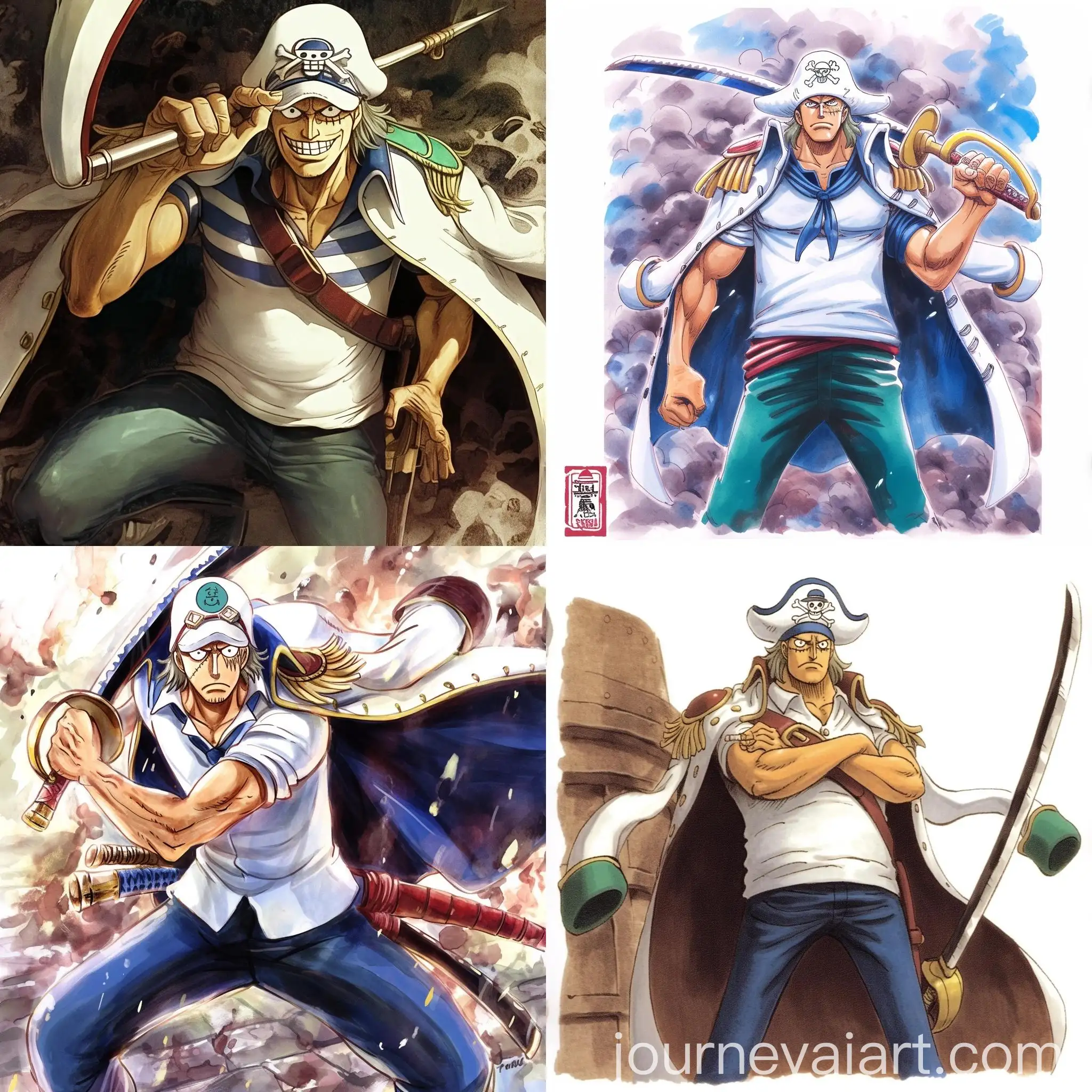 Watercolor-Pirate-Character-from-One-Piece-Manga-Style