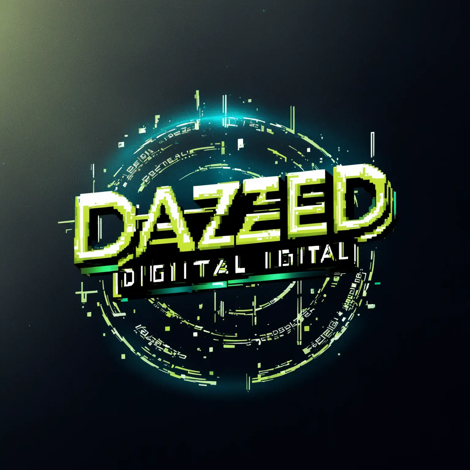 Glitchy Futuristic Logo Dazed Digital