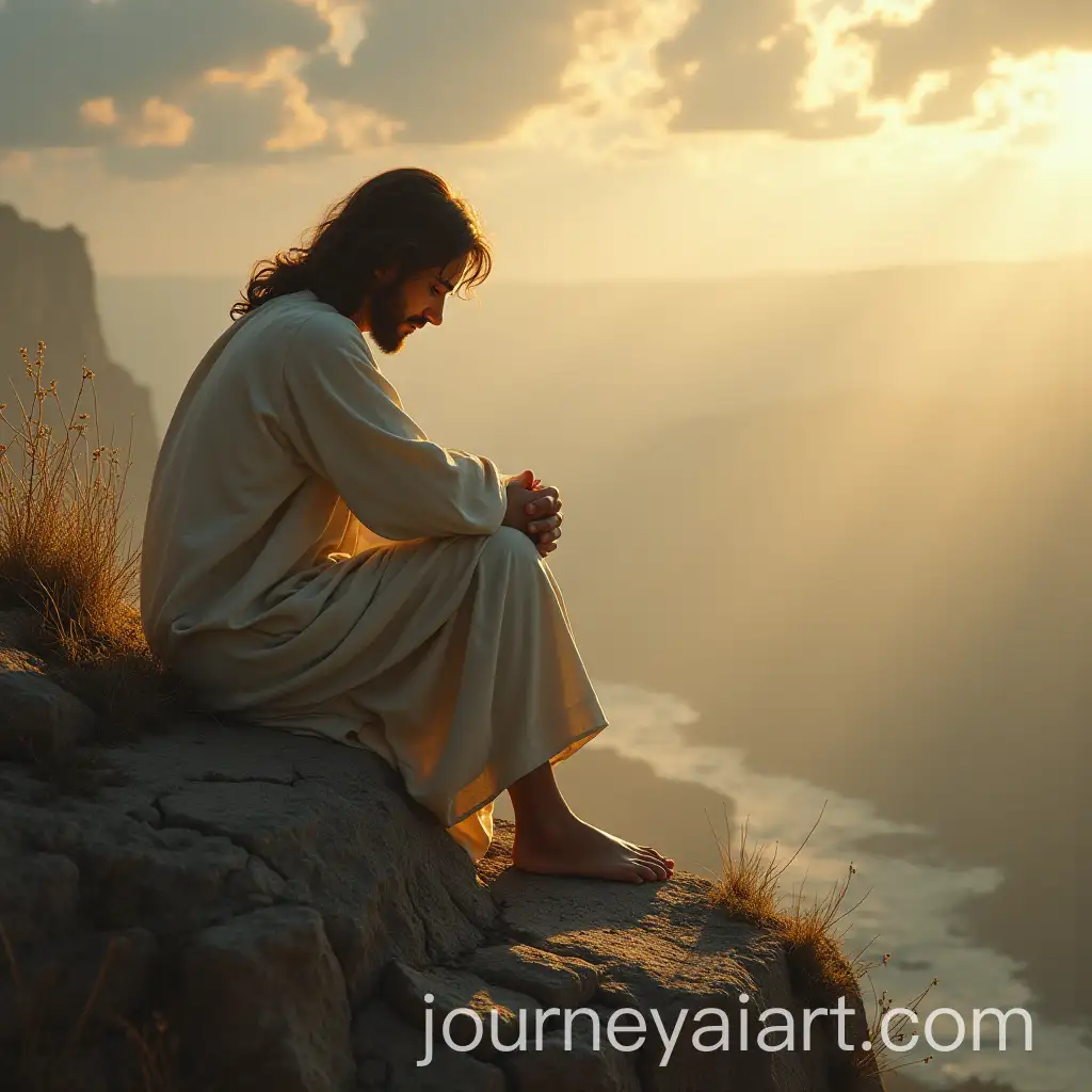 Jesus-in-Prayer-on-the-Cliffs-Edge-Weeping-for-the-Future-of-the-Girl