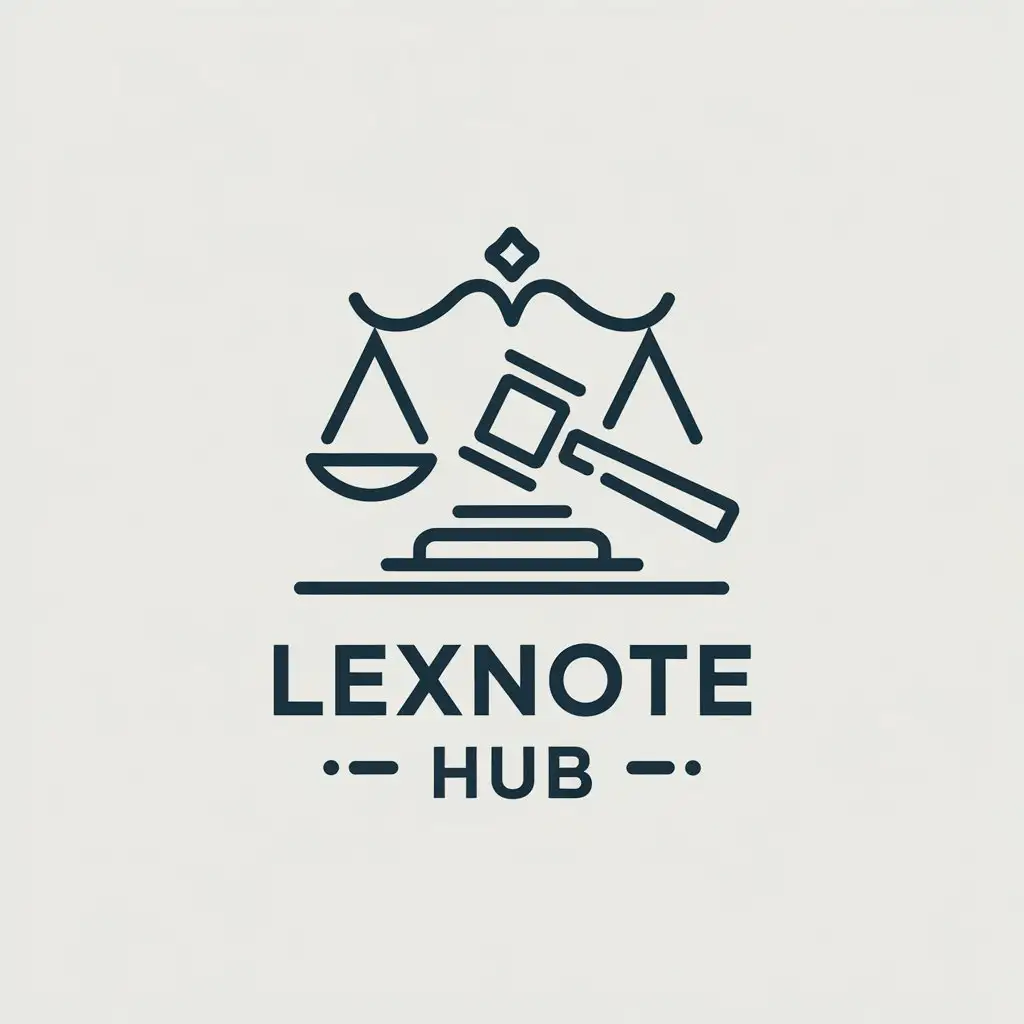 LOGO Design for LexNote Hub Legal Industry Symbol with Moderate and Clear Background