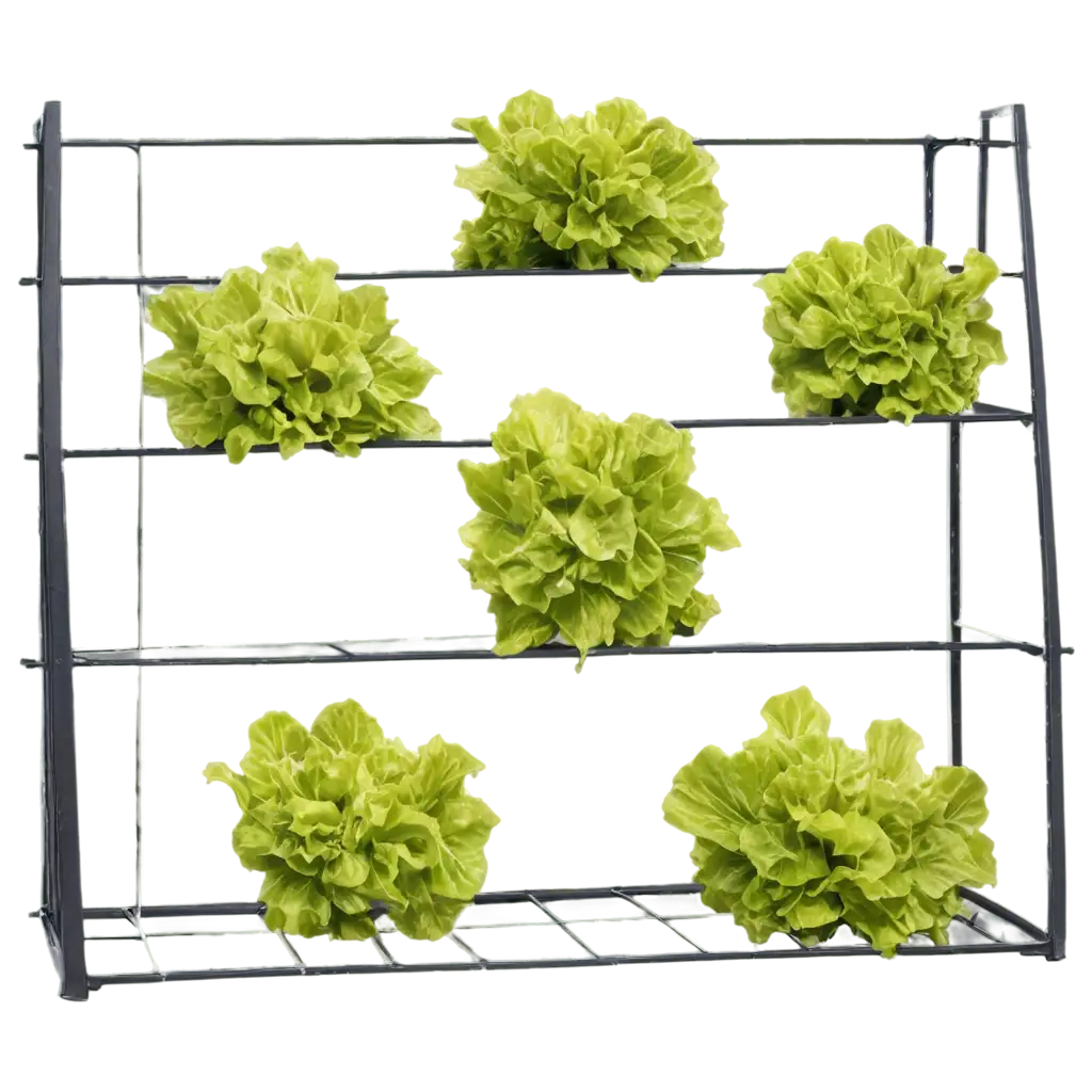 Fresh-Lettuce-Bunches-Planted-in-Rack-Cells-HighQuality-PNG-Image-for-Agricultural-and-Retail-Use