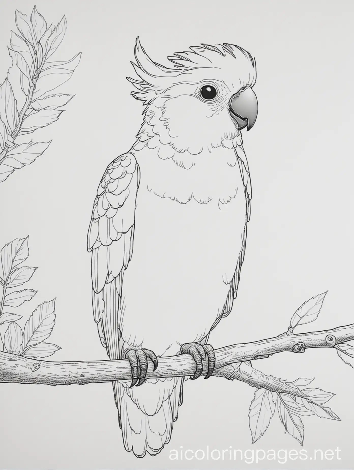 Cockatoo-Coloring-Page-Line-Art-for-Easy-Coloring