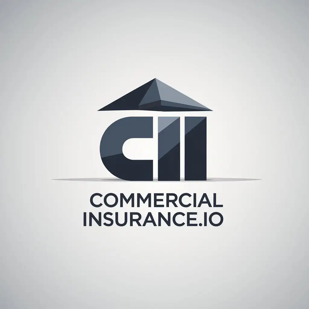 LOGO Design for CommercialInsuranceio Futuristic 3D CI Letters with Clear Background