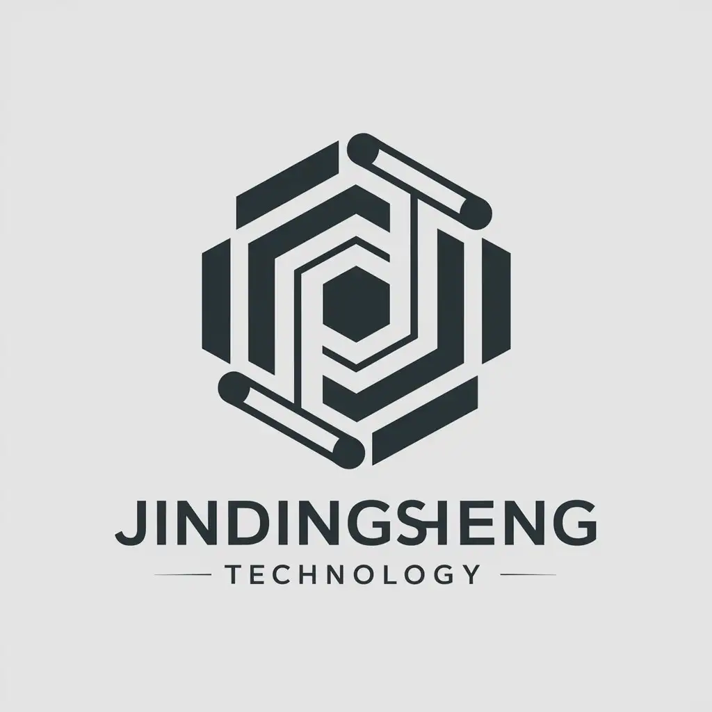 a vector logo design,with the text "Jindingsheng Technology", main symbol:Technological elements, sincerity, honesty,Moderate,clear background