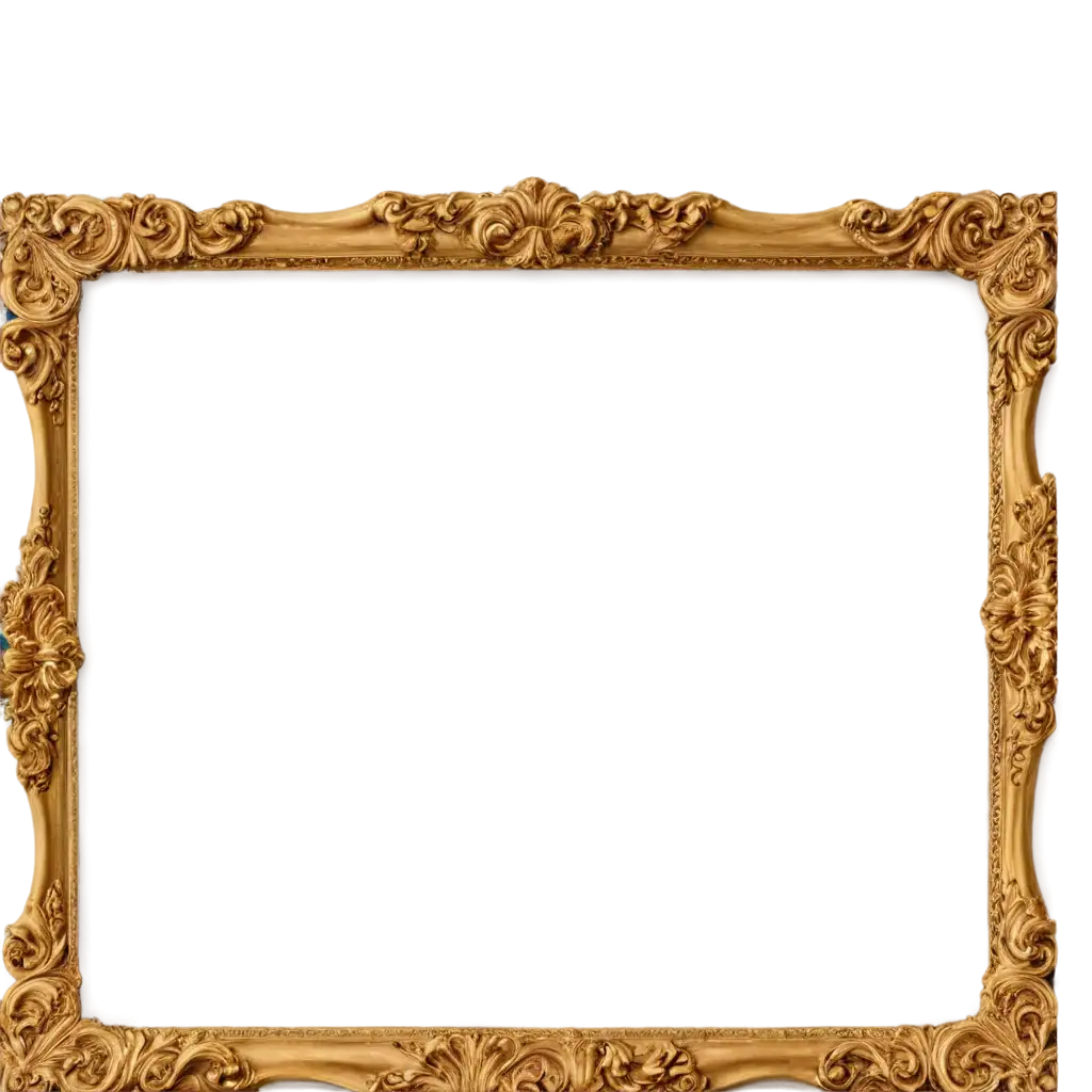 PNG-Baroque-Golden-Picture-Frame-HighQuality-Isolated-Frame-for-Elegant-Design-Projects