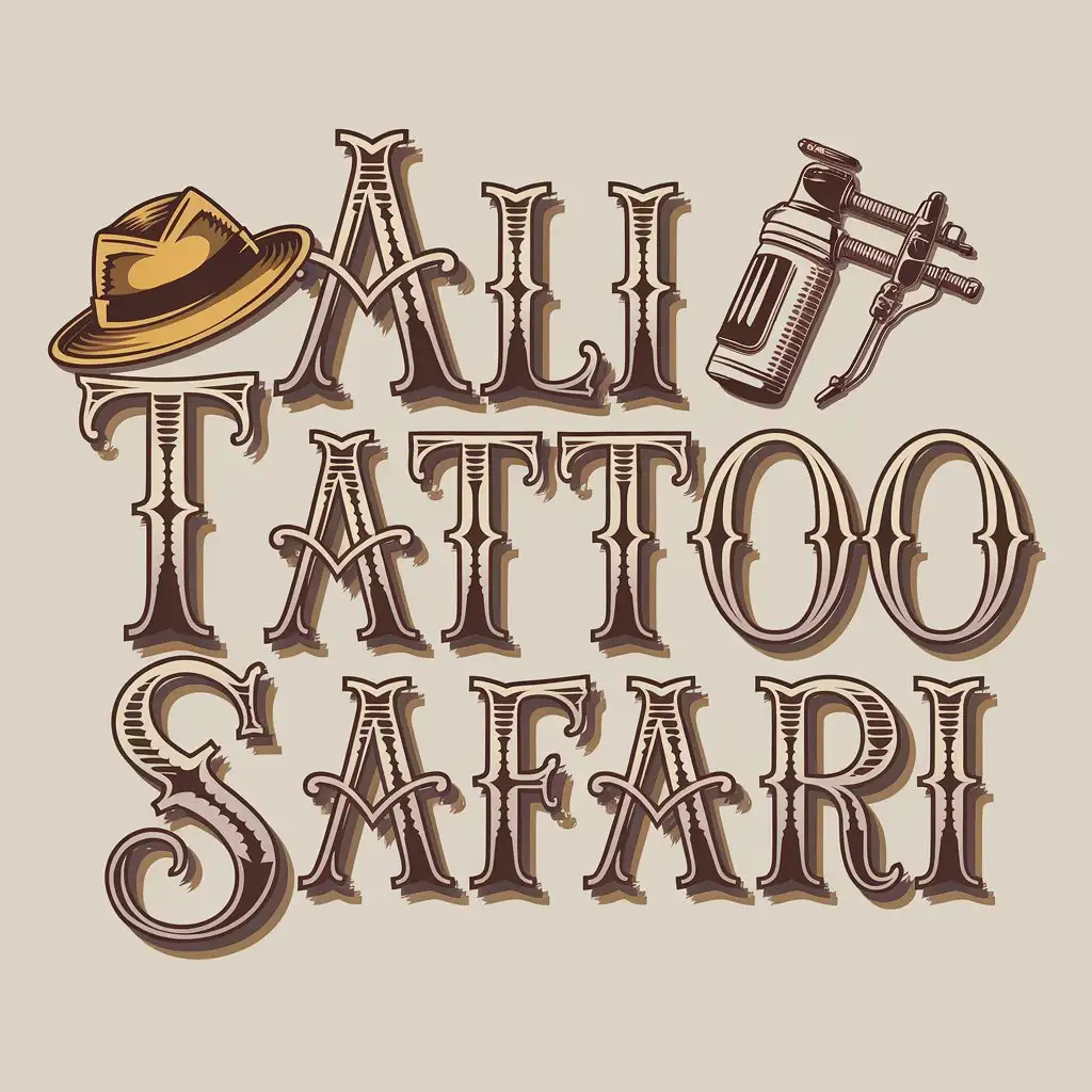 Colorful-Logo-Design-for-Ali-Tattoo-Safari-with-Artistic-Font