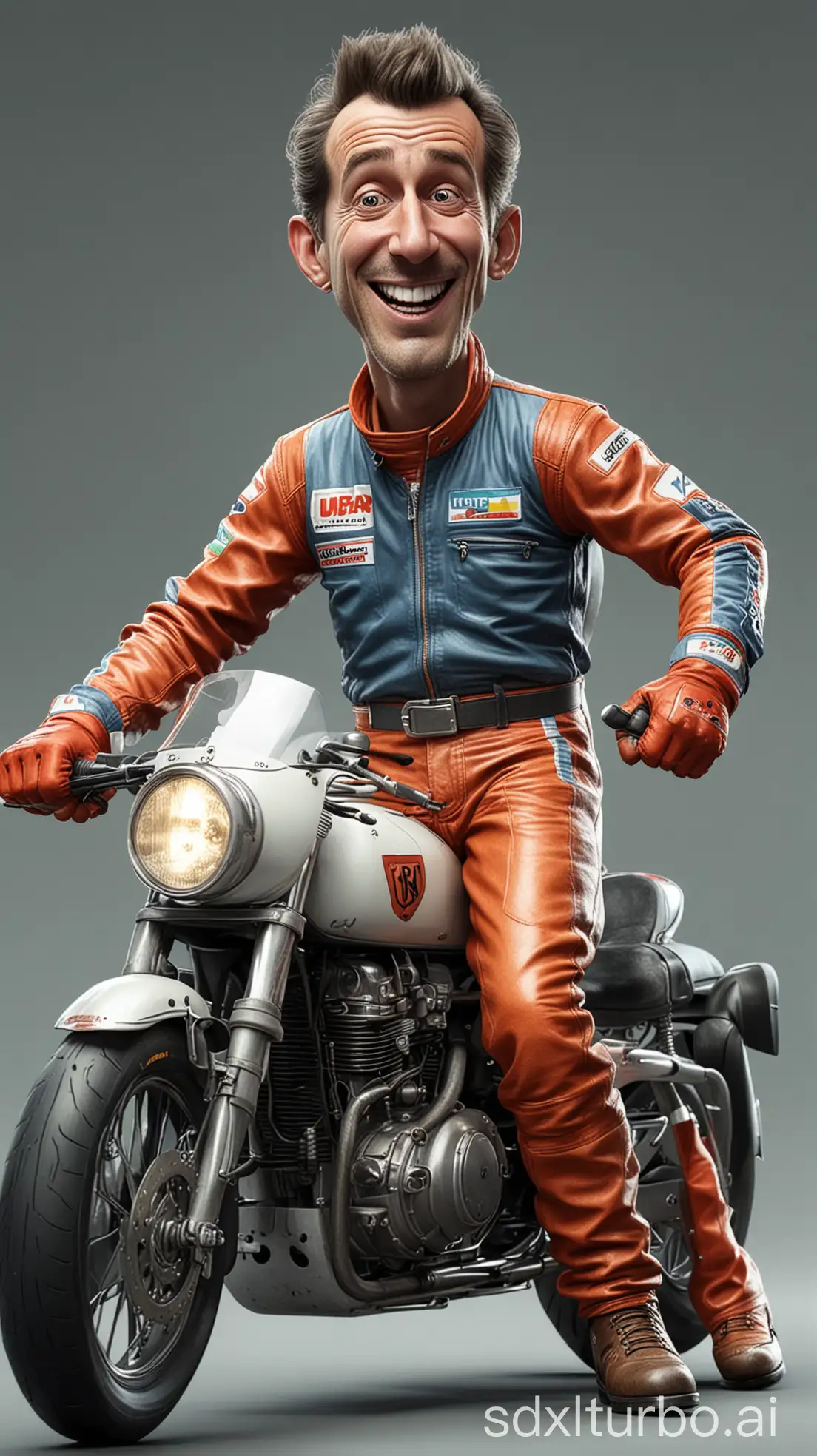 Man-Winning-Motor-Grand-Prix-Trophy-in-Riding-Gear