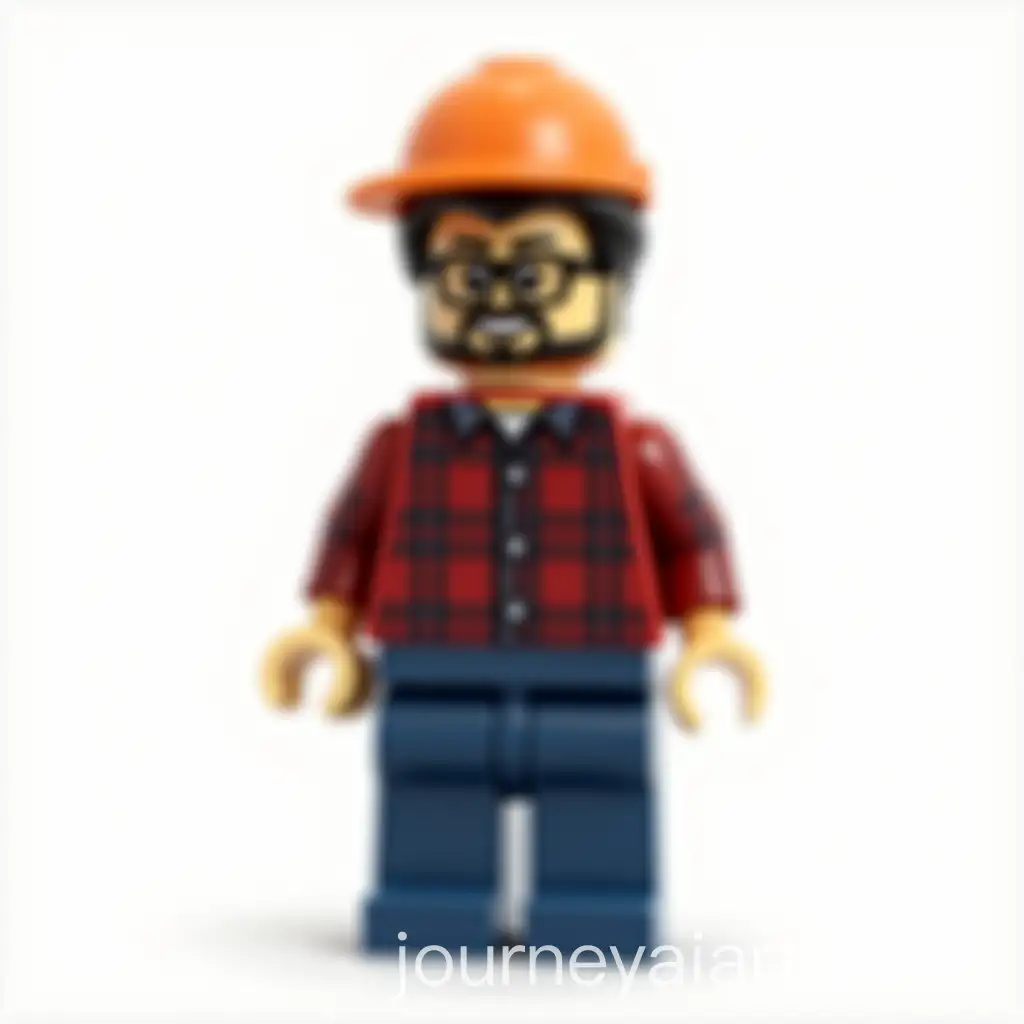 LEGO-Minifigure-Man-with-Medical-Test-Tube-Lid-Cap-in-Plaid-Shirt-and-Glasses