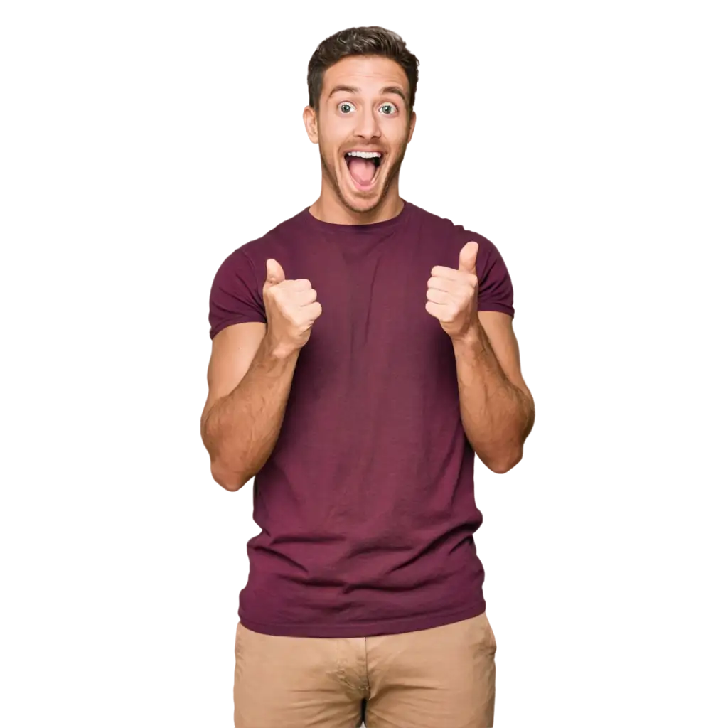 Give me excited man picture