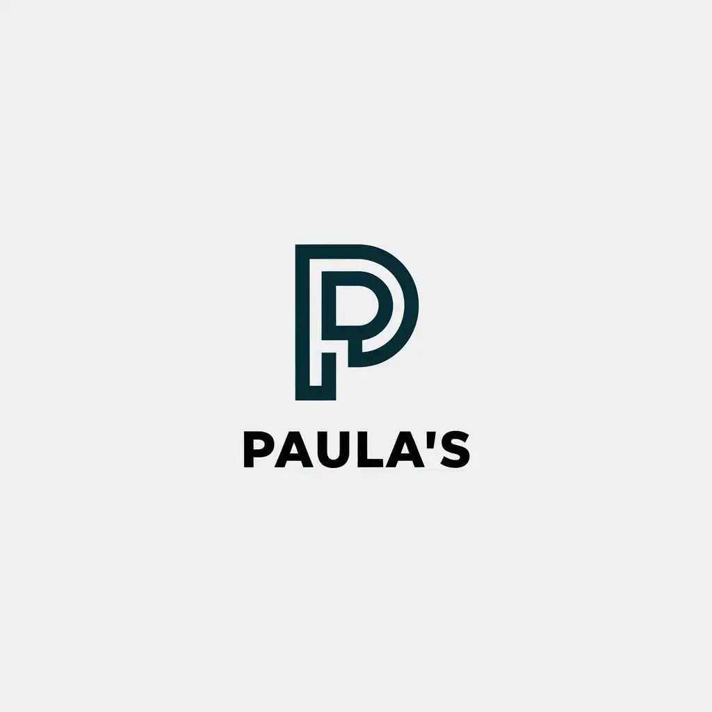 LOGO Design for Paulas Home Family Minimalist P Symbol with Warmth and Clarity