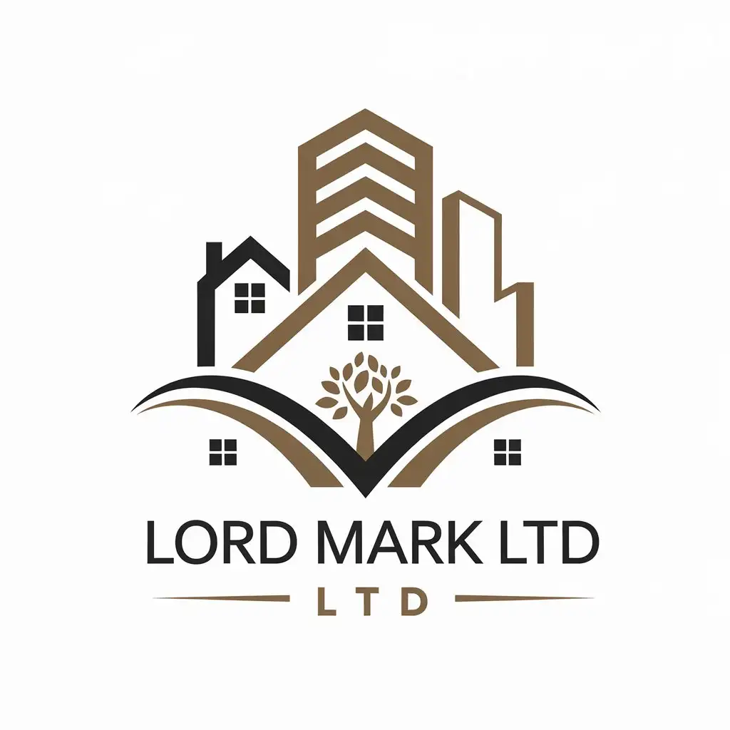 LOGO Design for Lord Mark Ltd Property Symbol Complex Real Estate Theme with Clear Background