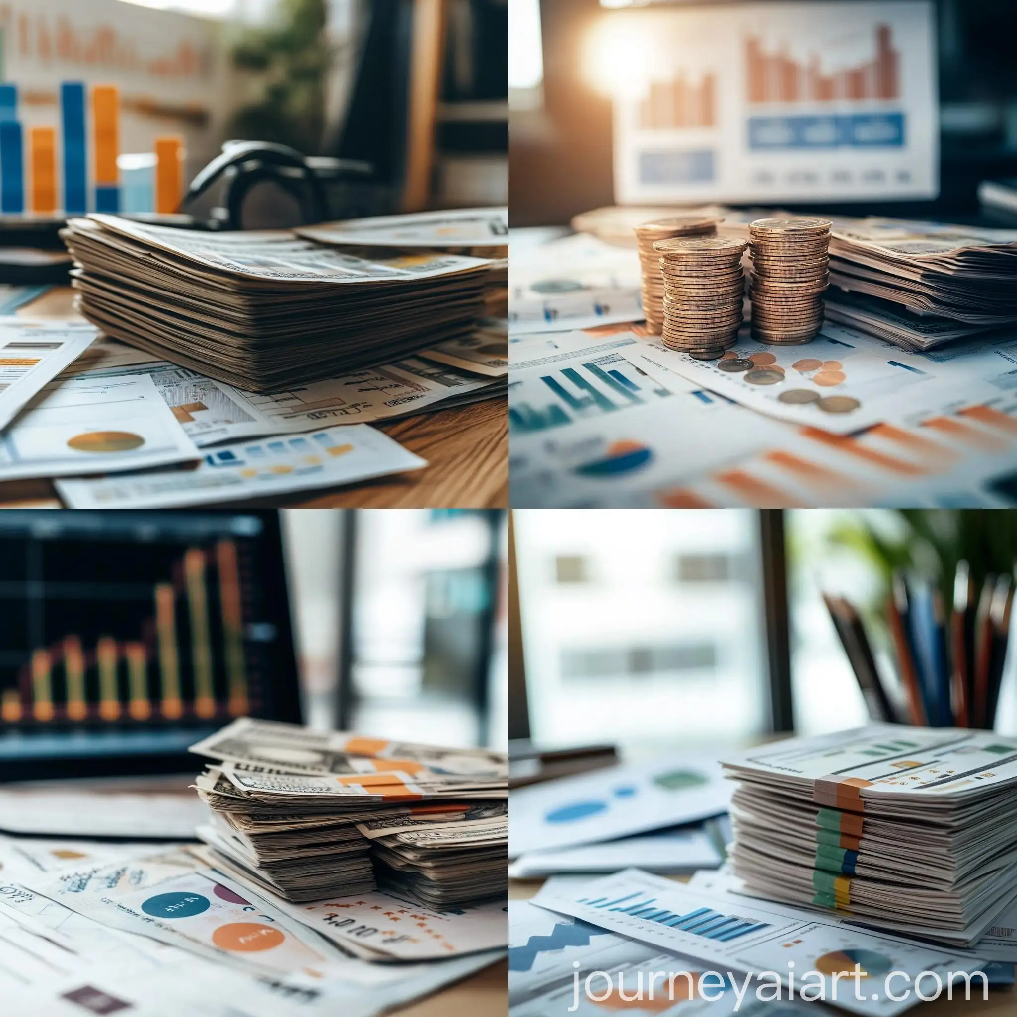Financial-Management-with-Euro-Bills-and-Economic-Graphs