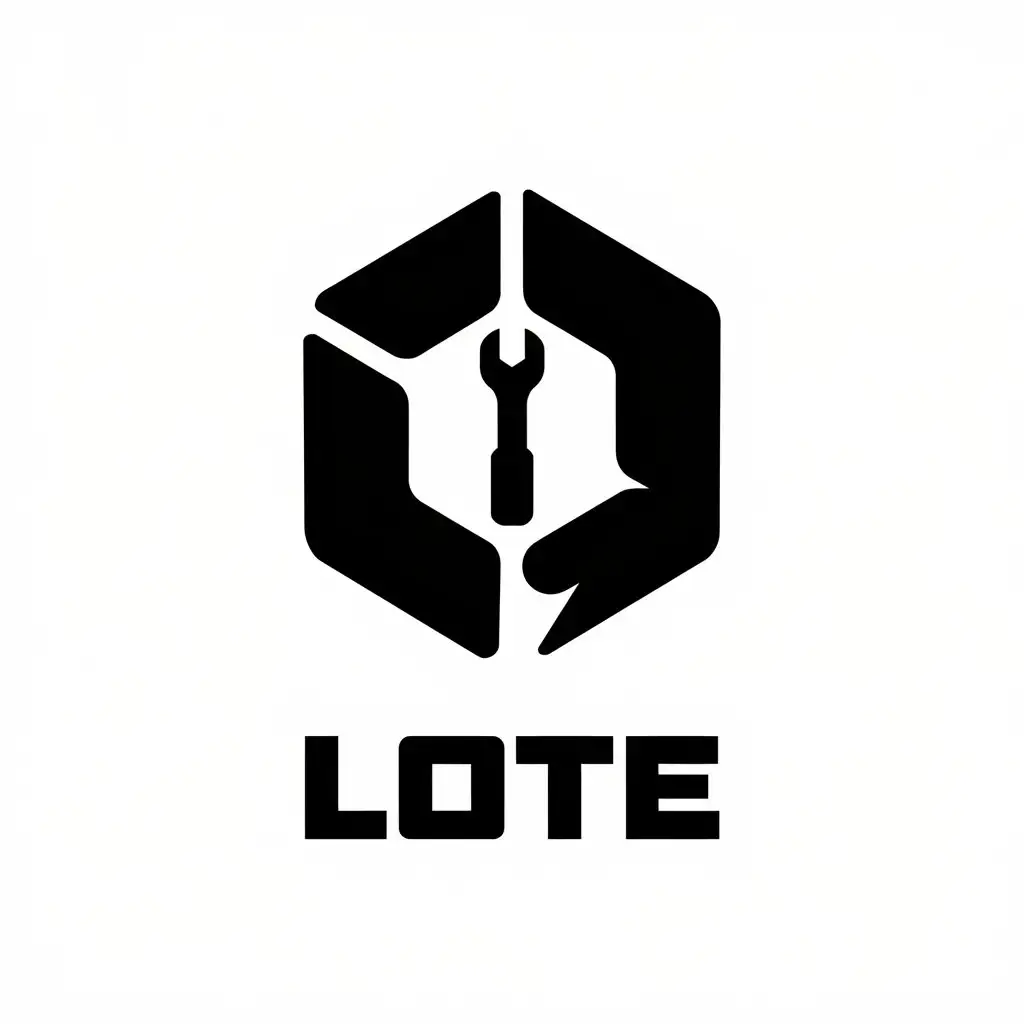 LOGO Design for LOTE Black Spanner Watermark Symbol for Construction Industry