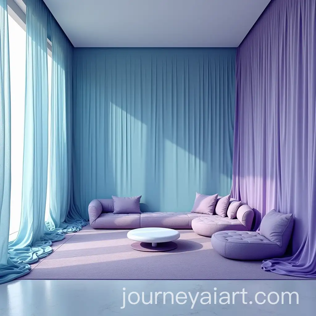 Modern-Minimalist-Interior-with-Iridescent-Fabric-Walls