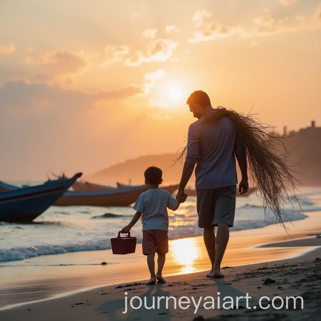 Father-and-Son-Preparing-for-a-Morning-Fishing-Adventure