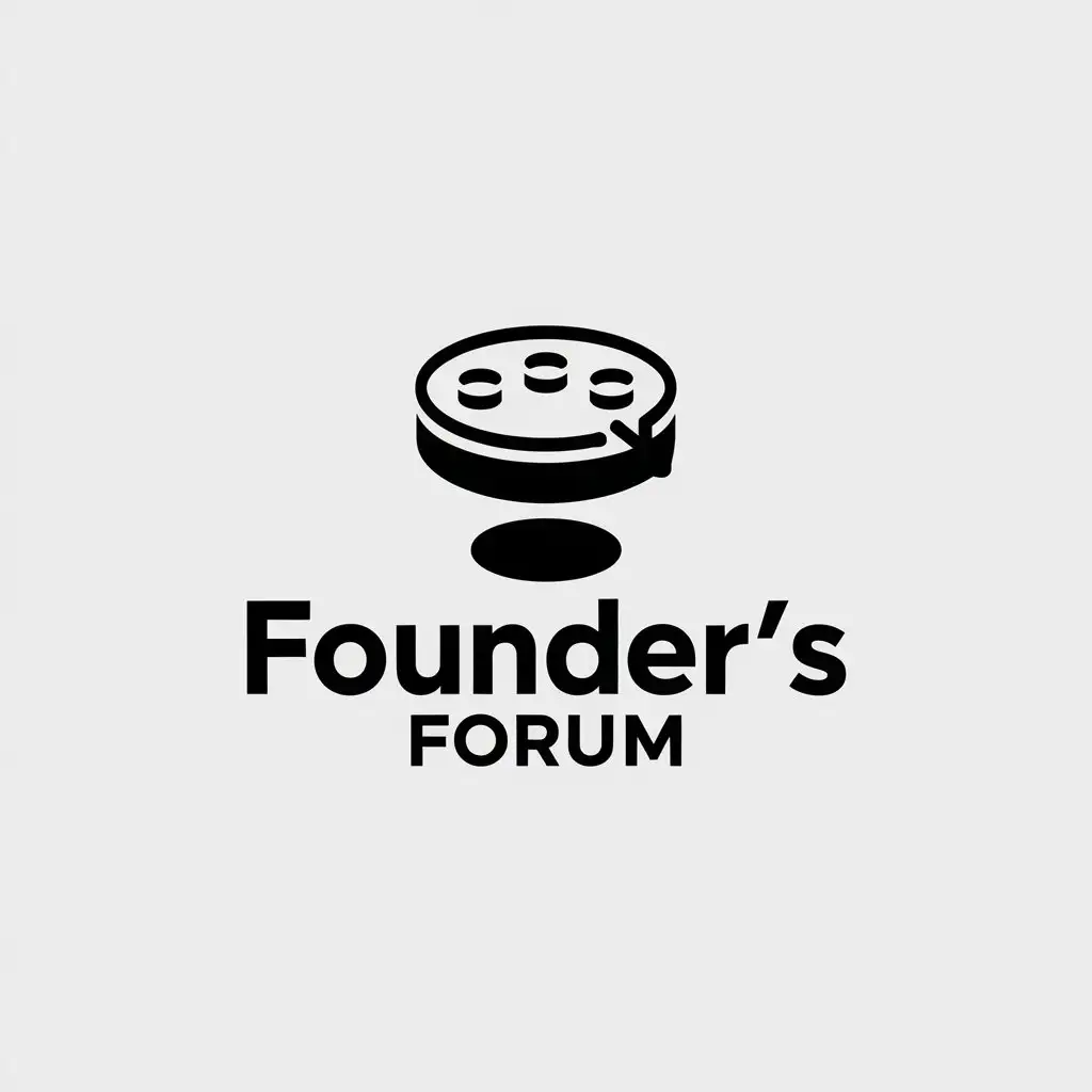 LOGO Design for Founders Forum Minimalistic Vector Logo Featuring a Forum Symbol on Clear Background