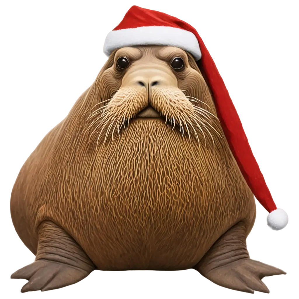 Santa-Walrus-PNG-Image-for-Holiday-Themed-Designs-and-Illustrations