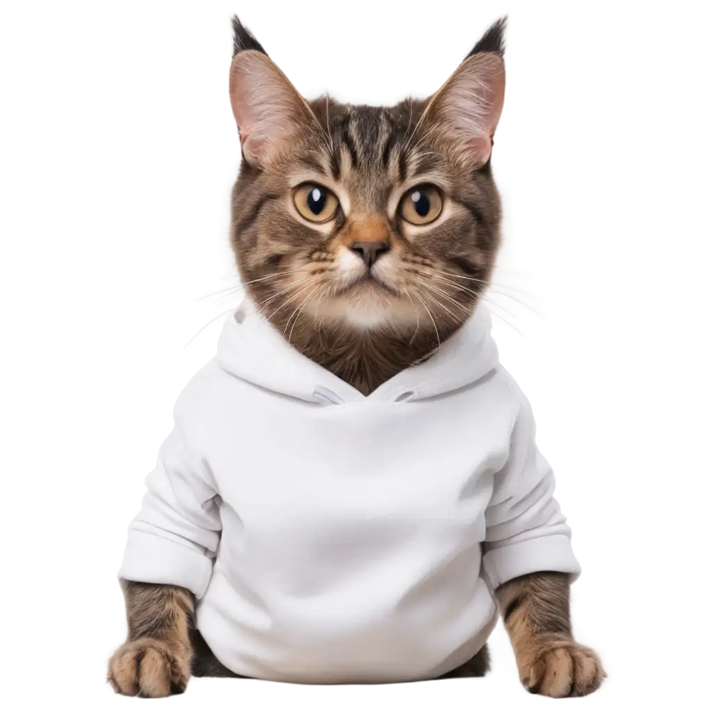 Stylish-Cat-in-White-Sweatshirt-PNG-Image-Fashionable-Feline-with-Paws-in-Pocket