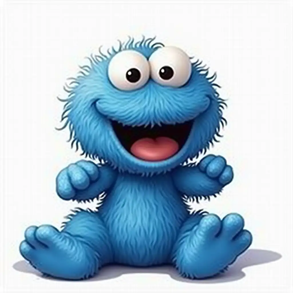 Cookie Monster, on a transparent background