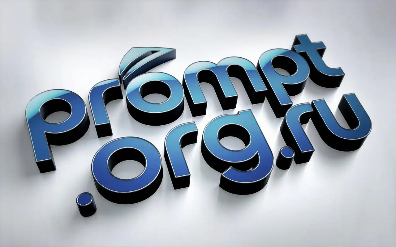 3D-Metallic-Logo-Design-for-Promptorg-with-Extruded-Text-Effect