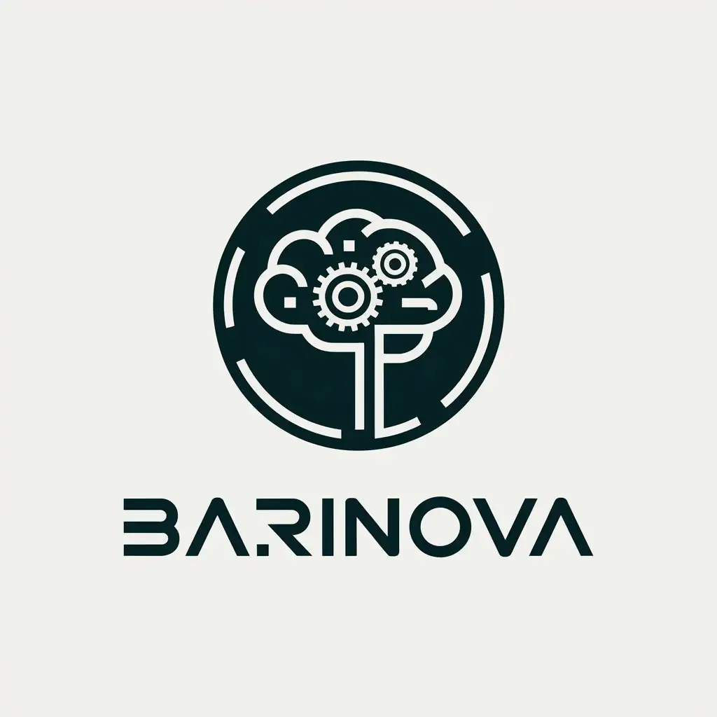 a vector logo design,with the text "Barinova", main symbol:creative,complex,clear background