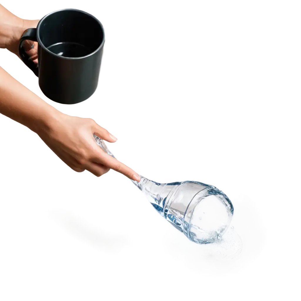 Human-Hand-Holding-a-Cup-Spilling-Water-PNG-Image-for-HighQuality-Visuals