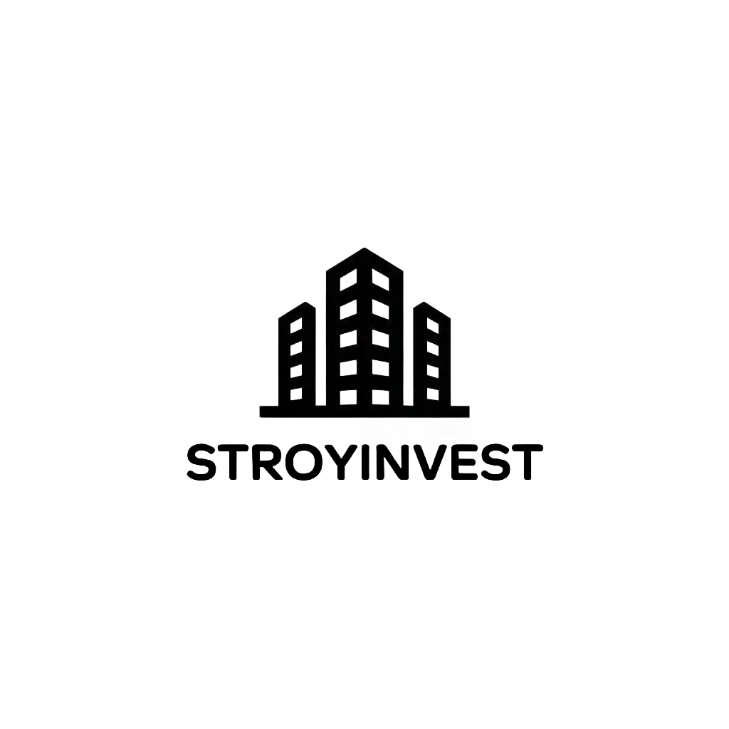 a vector logo design,with the text "stroyinvest", main symbol:building, house, construction,rooms,Minimalistic,be used in Construction industry,clear background